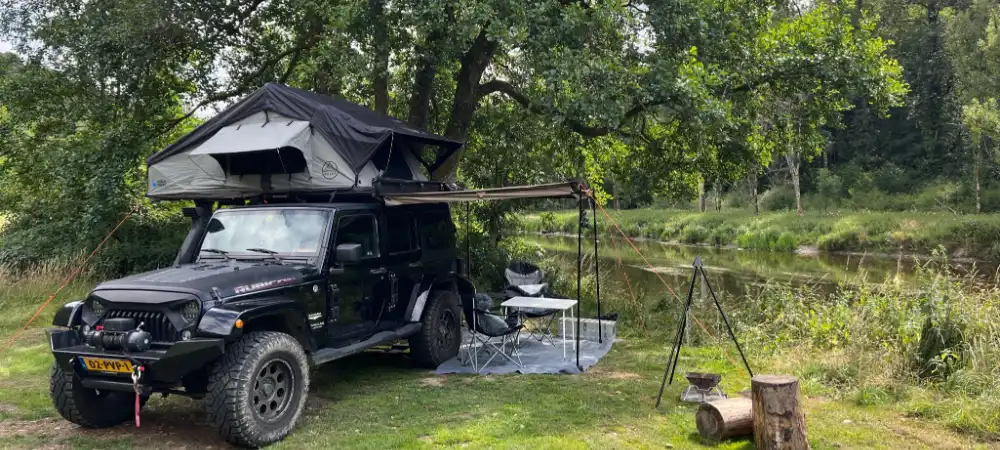 Wildcamp, semi-wildcamp spot als natuurlijk kamperen op camping MAKA in Belgische Ardennen